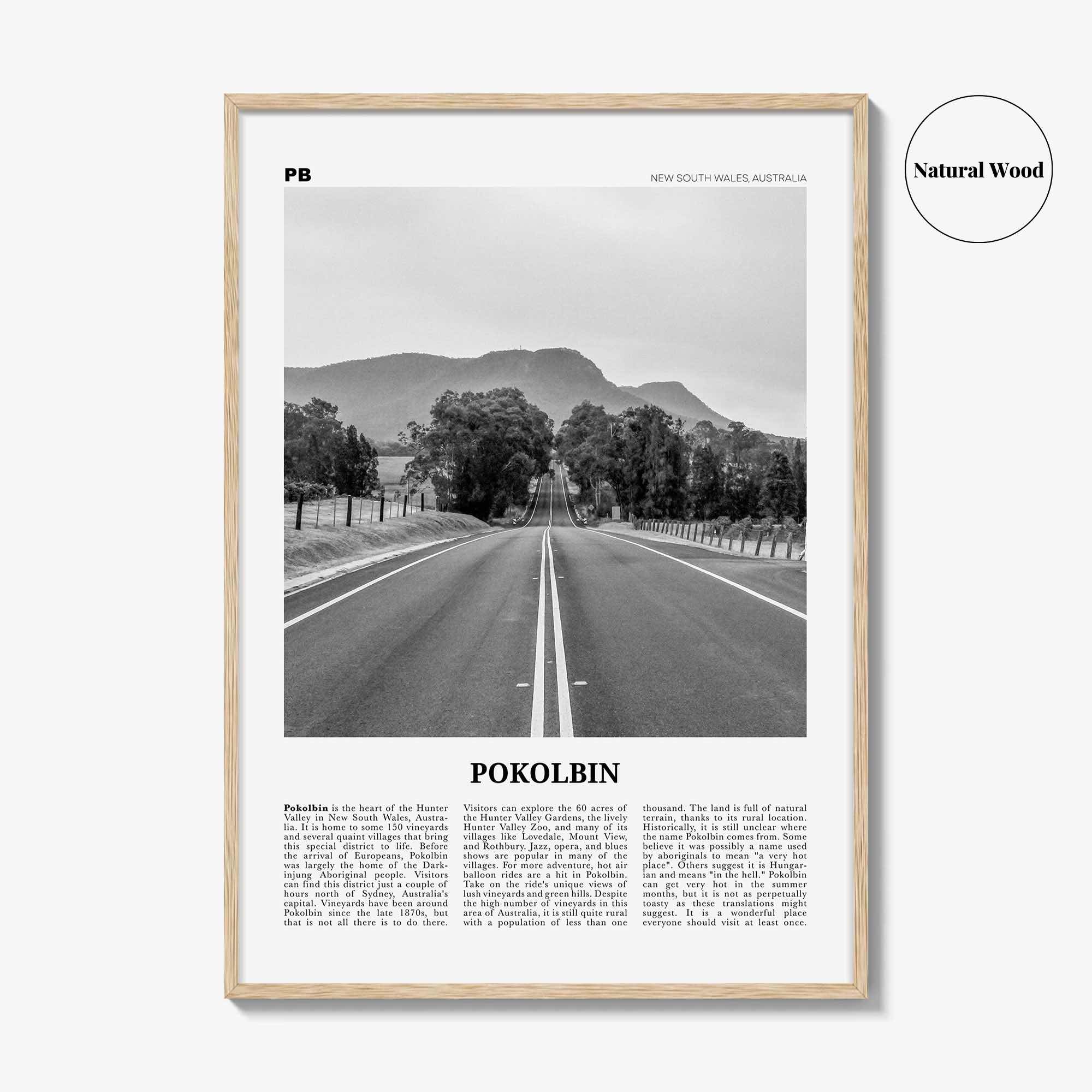 Pokolbin Print Black and White, Pokolbin Wall Art, Pokolbin Poster, Pokolbin Photo, Pokolbin Map, Pokolbin Wall Decor, New South Wales