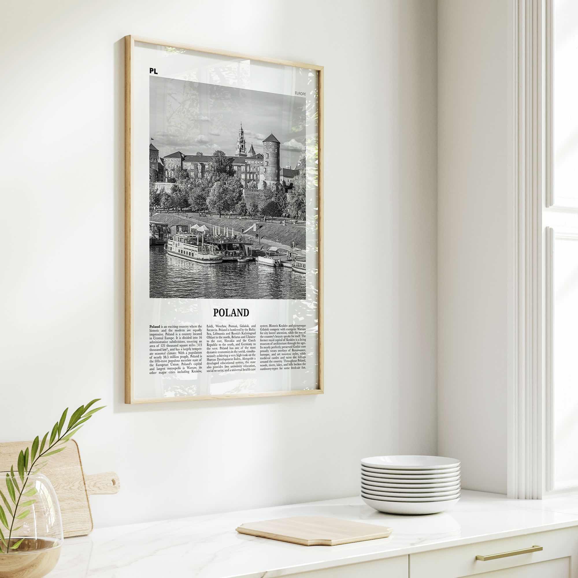 Poland Print Black and White, Poland Wall Art, Poland Poster, Poland Photo, Poland Wall Decor, Polska, Warsaw, Europe