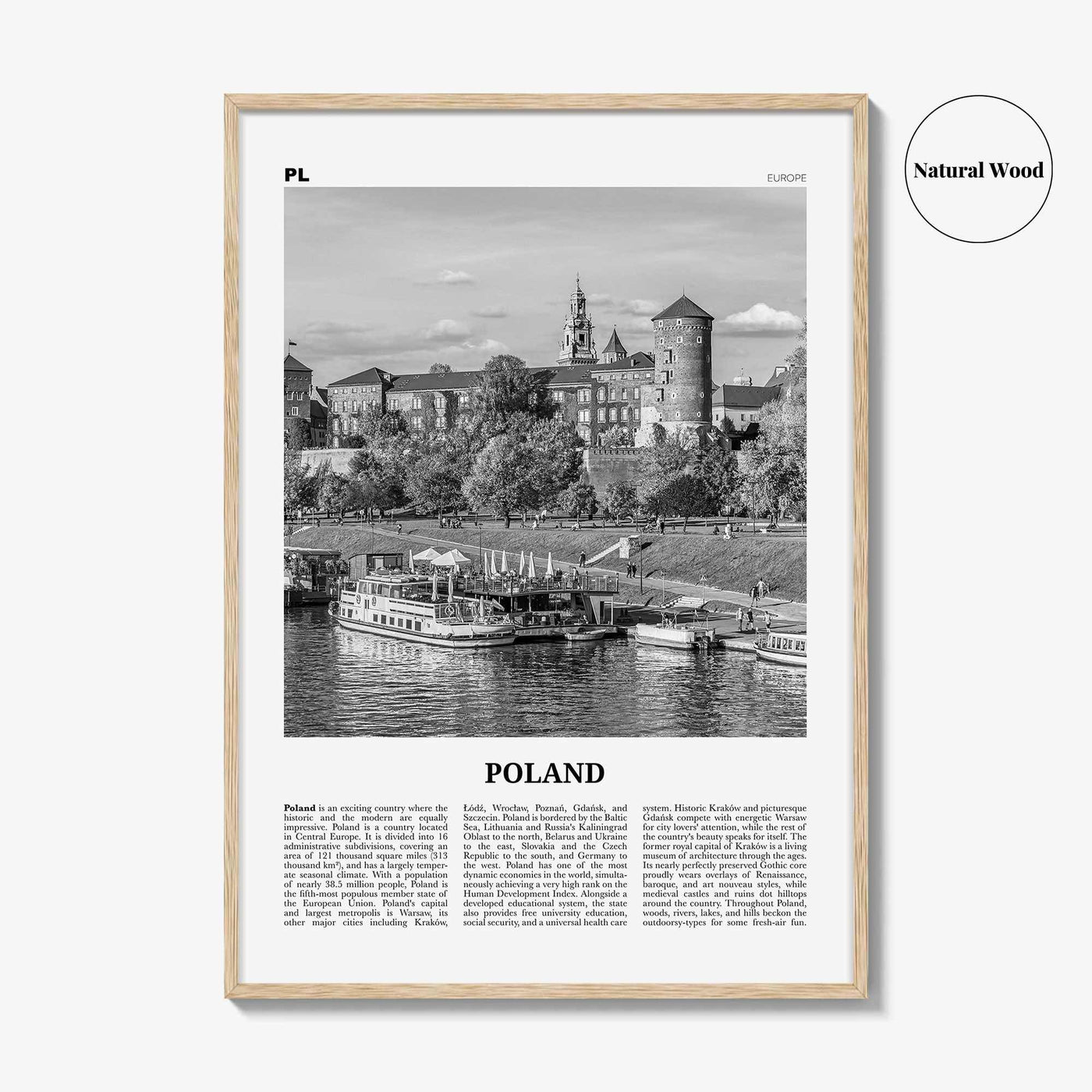 Poland Print Black and White, Poland Wall Art, Poland Poster, Poland Photo, Poland Wall Decor, Polska, Warsaw, Europe