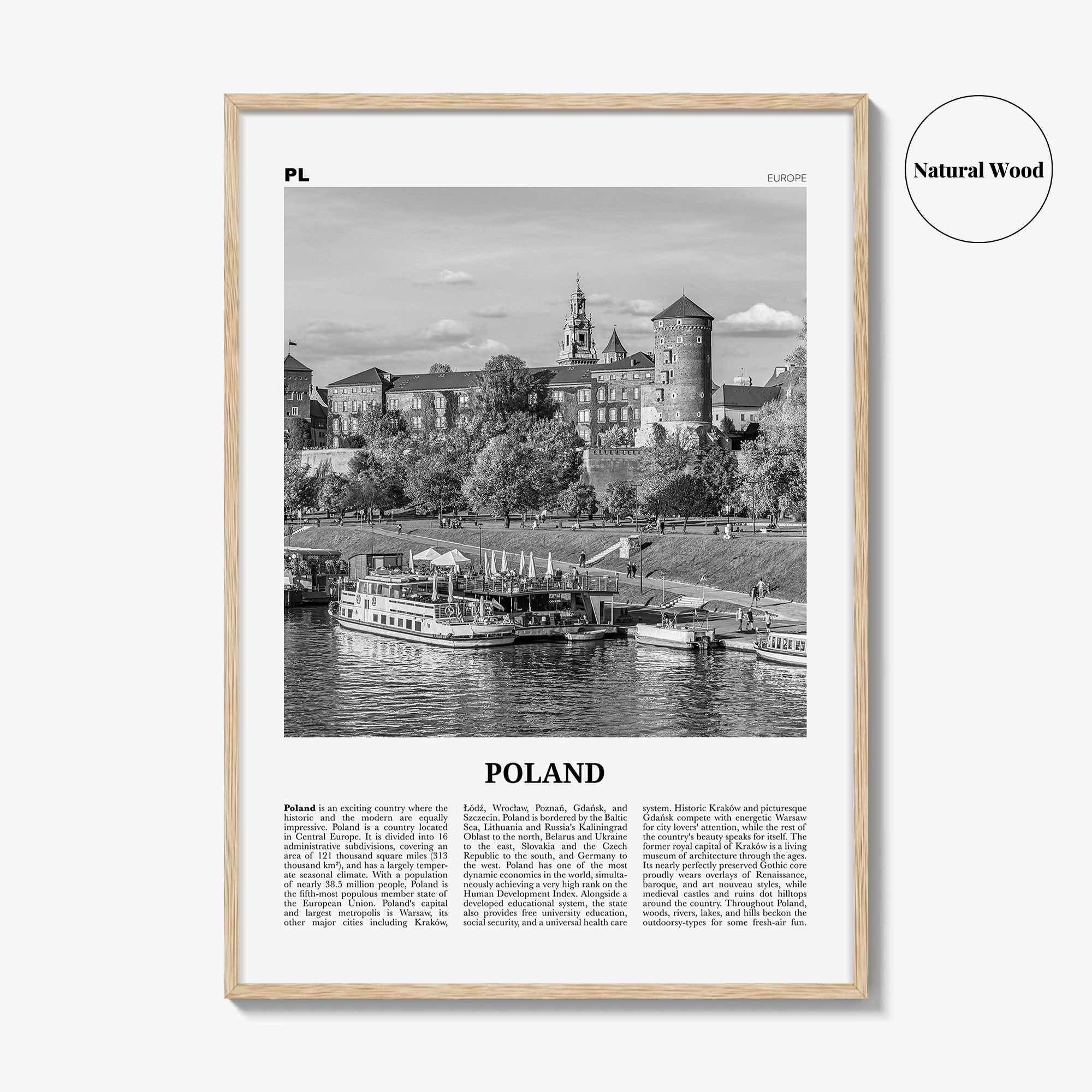 Poland Print Black and White, Poland Wall Art, Poland Poster, Poland Photo, Poland Wall Decor, Polska, Warsaw, Europe