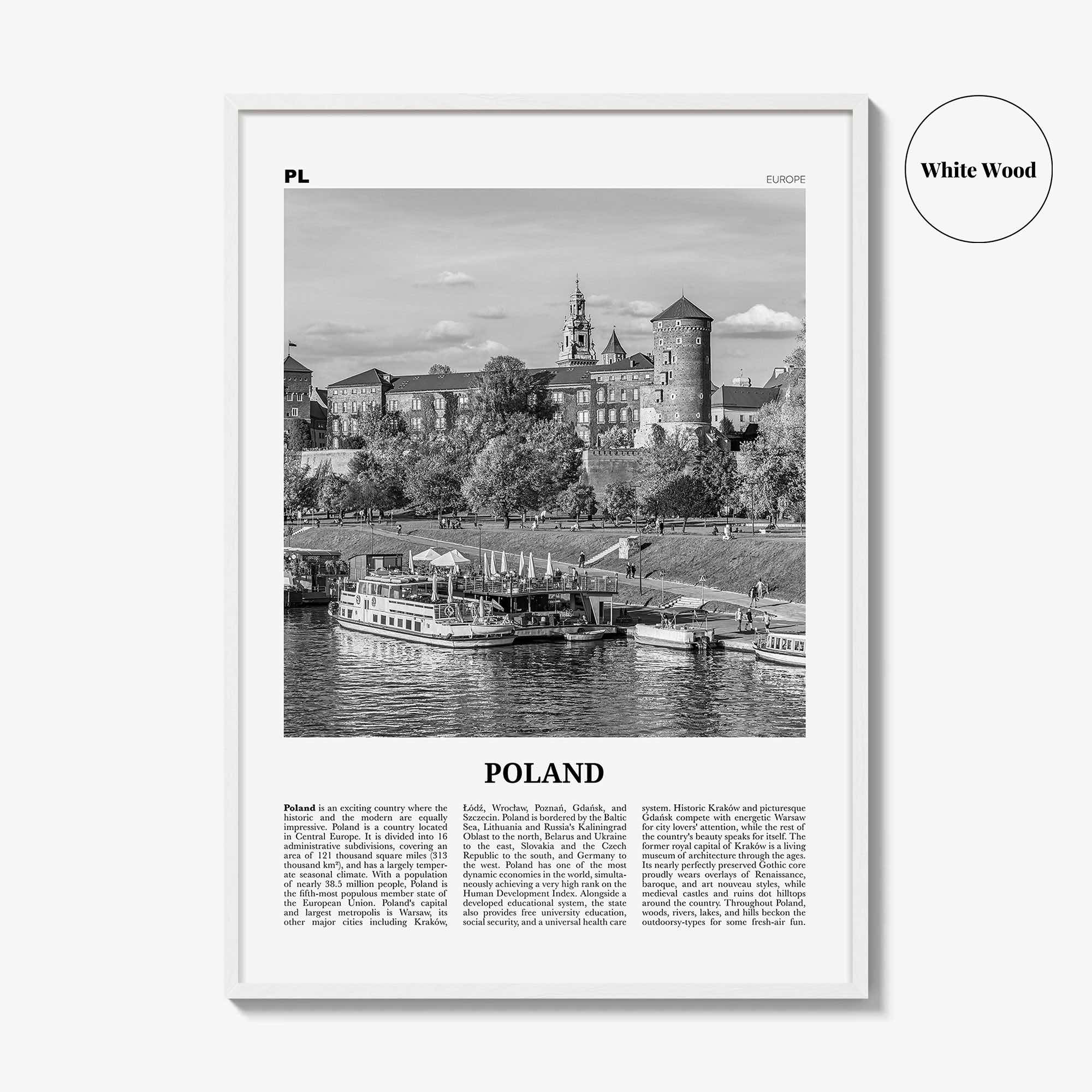 Poland Print Black and White, Poland Wall Art, Poland Poster, Poland Photo, Poland Wall Decor, Polska, Warsaw, Europe