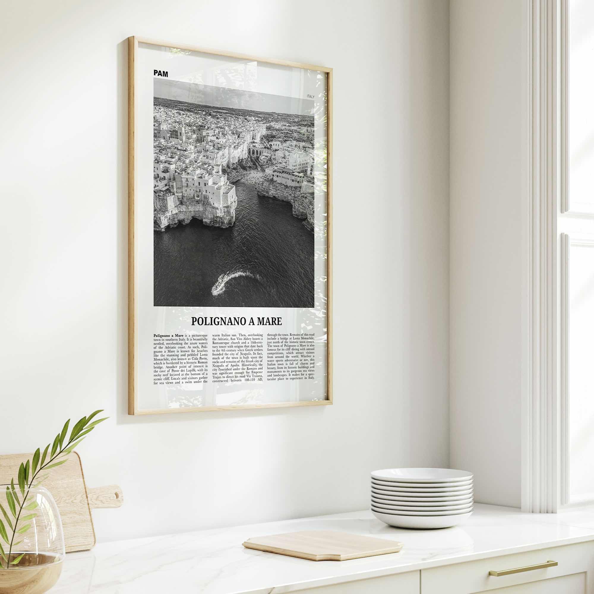 Polignano a Mare Print Black and White, Polignano a Mare Wall Art, Polignano a Mare Poster, Polignano a Mare Photo, Polignano a Mare Décor