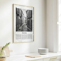 Pollenca Print Black and White, Pollença Wall Art, Pollenca Poster, Pollença Photo, Pollença Wall Décor, Pollença Map, Spain