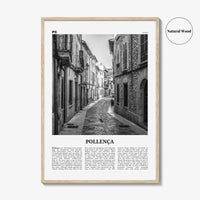 Pollenca Print Black and White, Pollença Wall Art, Pollenca Poster, Pollença Photo, Pollença Wall Décor, Pollença Map, Spain