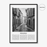 Pollenca Print Black and White, Pollença Wall Art, Pollenca Poster, Pollença Photo, Pollença Wall Décor, Pollença Map, Spain
