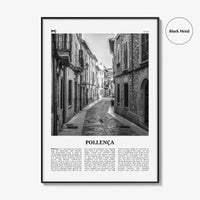 Pollenca Print Black and White, Pollença Wall Art, Pollenca Poster, Pollença Photo, Pollença Wall Décor, Pollença Map, Spain
