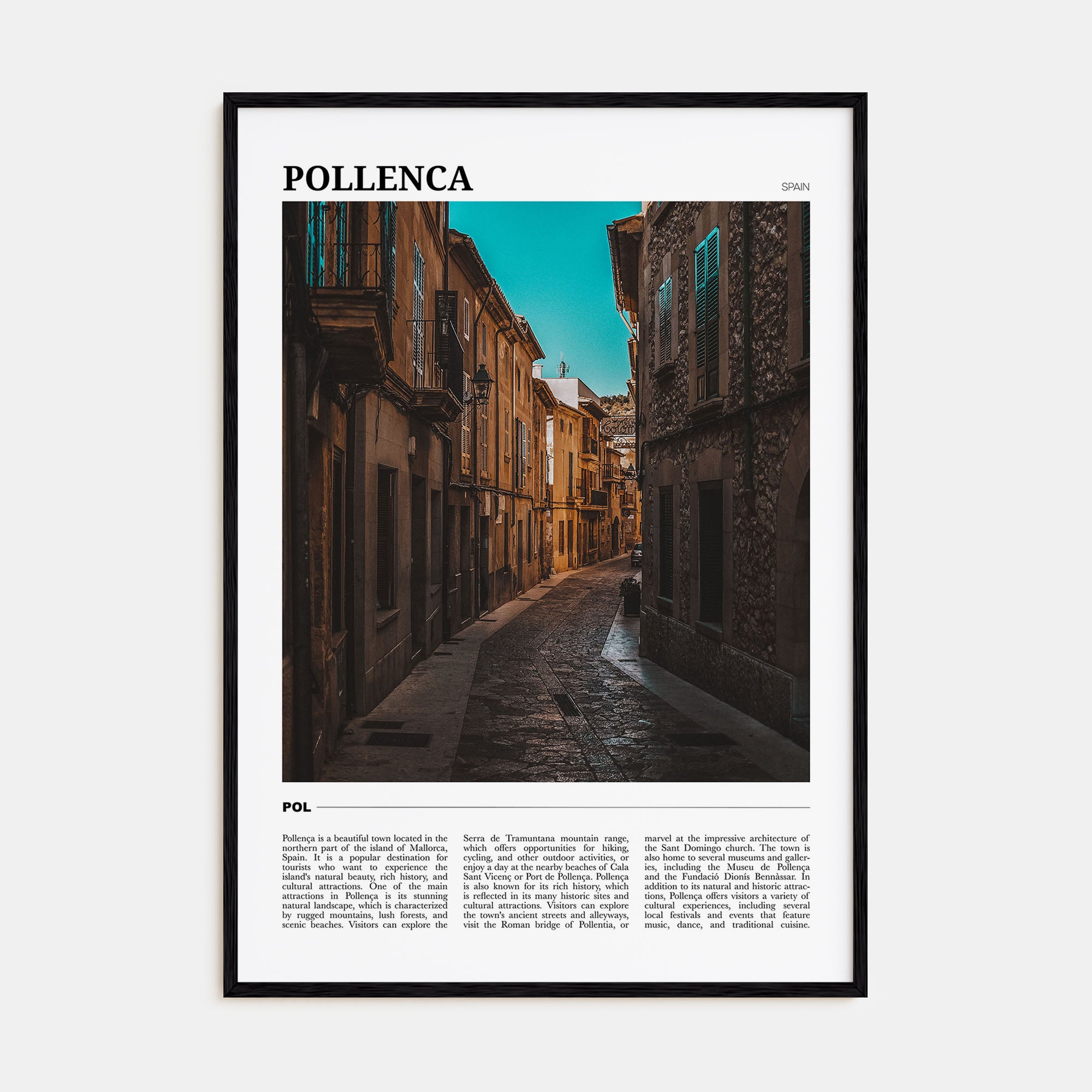 Pollença Travel Color Poster