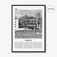 Pomona Print Black and White, Pomona Wall Art, Pomona Poster, Pomona Photo, Pomona Wall Décor, California, USA, United States