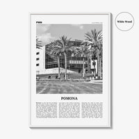 Pomona Print Black and White, Pomona Wall Art, Pomona Poster, Pomona Photo, Pomona Wall Décor, California, USA, United States