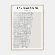 Pompano Beach Map Portrait Poster