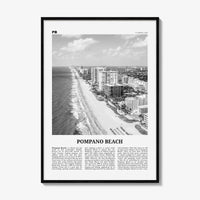 Pompano Beach Print Black and White, Pompano Beach Wall Art, Pompano Beach Poster, Pompano Beach Photo, Pompano Beach Wall Décor, Florida