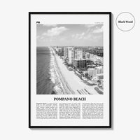 Pompano Beach Print Black and White, Pompano Beach Wall Art, Pompano Beach Poster, Pompano Beach Photo, Pompano Beach Wall Décor, Florida