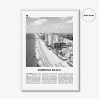 Pompano Beach Print Black and White, Pompano Beach Wall Art, Pompano Beach Poster, Pompano Beach Photo, Pompano Beach Wall Décor, Florida