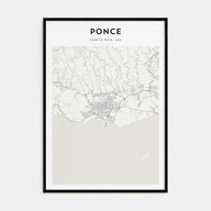 Ponce Map Portrait Poster
