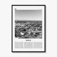 Ponce Print Black and White, Ponce Wall Art, Ponce Poster, Ponce Photo, Ponce Wall Décor, Ponce Map, Puerto Rico