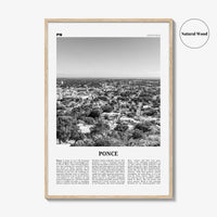 Ponce Print Black and White, Ponce Wall Art, Ponce Poster, Ponce Photo, Ponce Wall Décor, Ponce Map, Puerto Rico