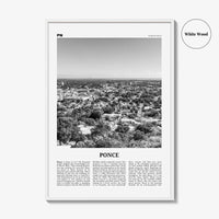 Ponce Print Black and White, Ponce Wall Art, Ponce Poster, Ponce Photo, Ponce Wall Décor, Ponce Map, Puerto Rico