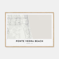 Ponte Vedra Beach Map Landscape Poster