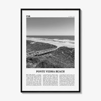 Ponte Vedra Beach Print Black and White, Ponte Vedra Beach Wall Art, Ponte Vedra Beach Poster, Ponte Vedra Beach Photo, Florida, USA
