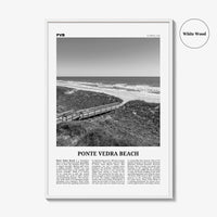 Ponte Vedra Beach Print Black and White, Ponte Vedra Beach Wall Art, Ponte Vedra Beach Poster, Ponte Vedra Beach Photo, Florida, USA