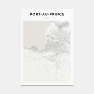 Port-au-Prince Map Portrait Poster