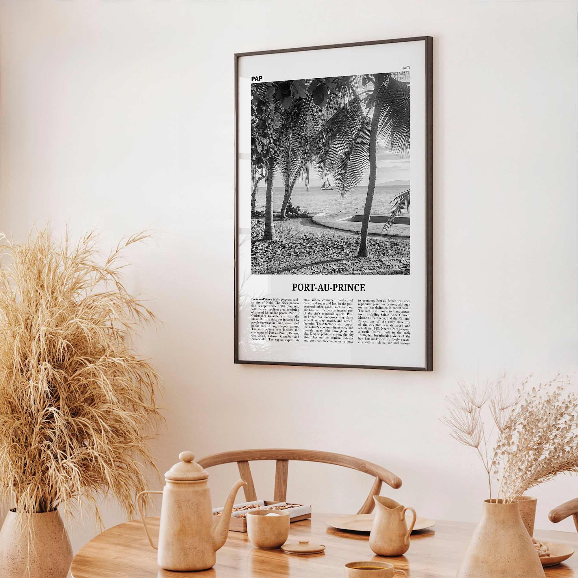 Port Au Prince Print Black and White, Port-au-Prince Wall Art, Port-au-Prince Poster, Port-au-Prince Photo, Port au Prince, Haiti, Pòtoprens