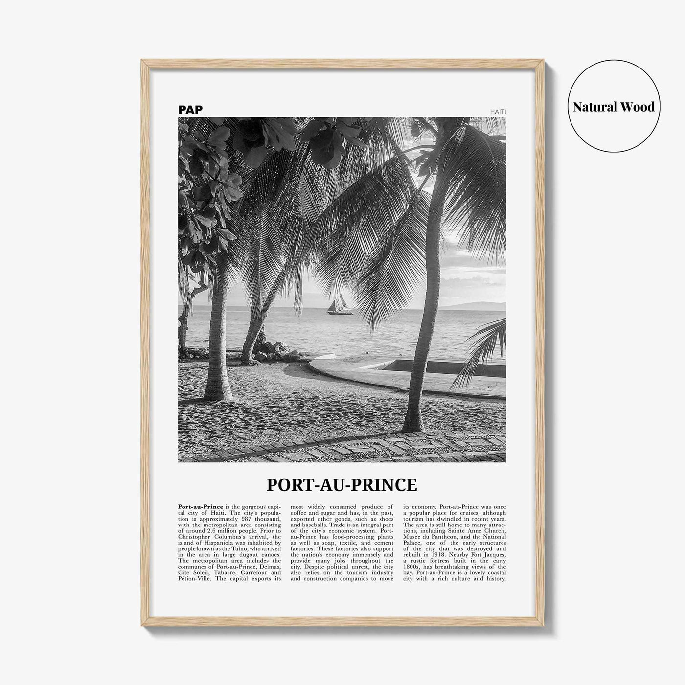 Port Au Prince Print Black and White, Port-au-Prince Wall Art, Port-au-Prince Poster, Port-au-Prince Photo, Port au Prince, Haiti, Pòtoprens