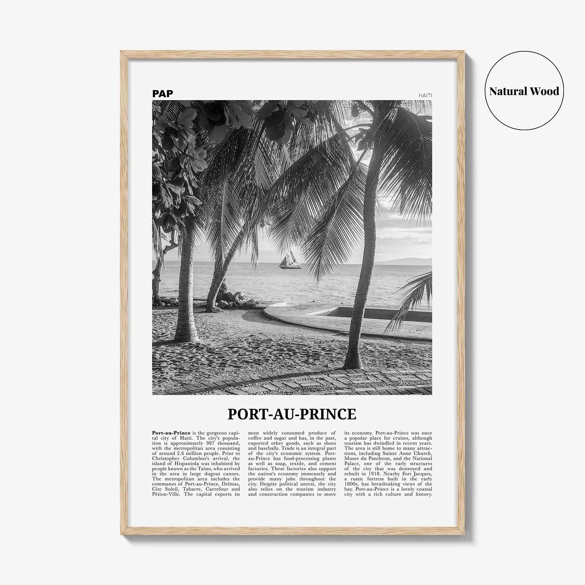 Port Au Prince Print Black and White, Port-au-Prince Wall Art, Port-au-Prince Poster, Port-au-Prince Photo, Port au Prince, Haiti, Pòtoprens