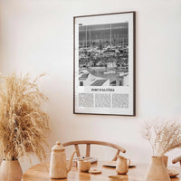 Port d'Alcúdia Print Black and White, Port d'Alcúdia Wall Art, Puerto de Alcudia Poster, Port d'Alcúdia Photo, Port d'Alcúdia Map, Spain