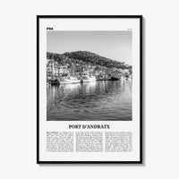 Port d'Andratx Print Black and White, Port d'Andratx Wall Art, Andratx Poster, Port d'Andratx Photo, Port d'Andratx Wall Décor, Spain