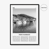 Port d'Andratx Print Black and White, Port d'Andratx Wall Art, Andratx Poster, Port d'Andratx Photo, Port d'Andratx Wall Décor, Spain