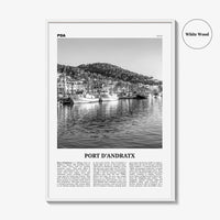 Port d'Andratx Print Black and White, Port d'Andratx Wall Art, Andratx Poster, Port d'Andratx Photo, Port d'Andratx Wall Décor, Spain