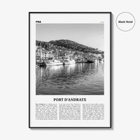Port d'Andratx Print Black and White, Port d'Andratx Wall Art, Andratx Poster, Port d'Andratx Photo, Port d'Andratx Wall Décor, Spain
