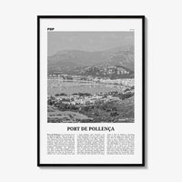 Port De Pollenca Print Black and White, Port de Pollença Wall Art, Puerto Pollensa Poster, Port de Pollença Photo, Port de Pollença Map