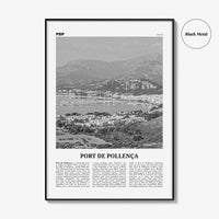 Port De Pollenca Print Black and White, Port de Pollença Wall Art, Puerto Pollensa Poster, Port de Pollença Photo, Port de Pollença Map