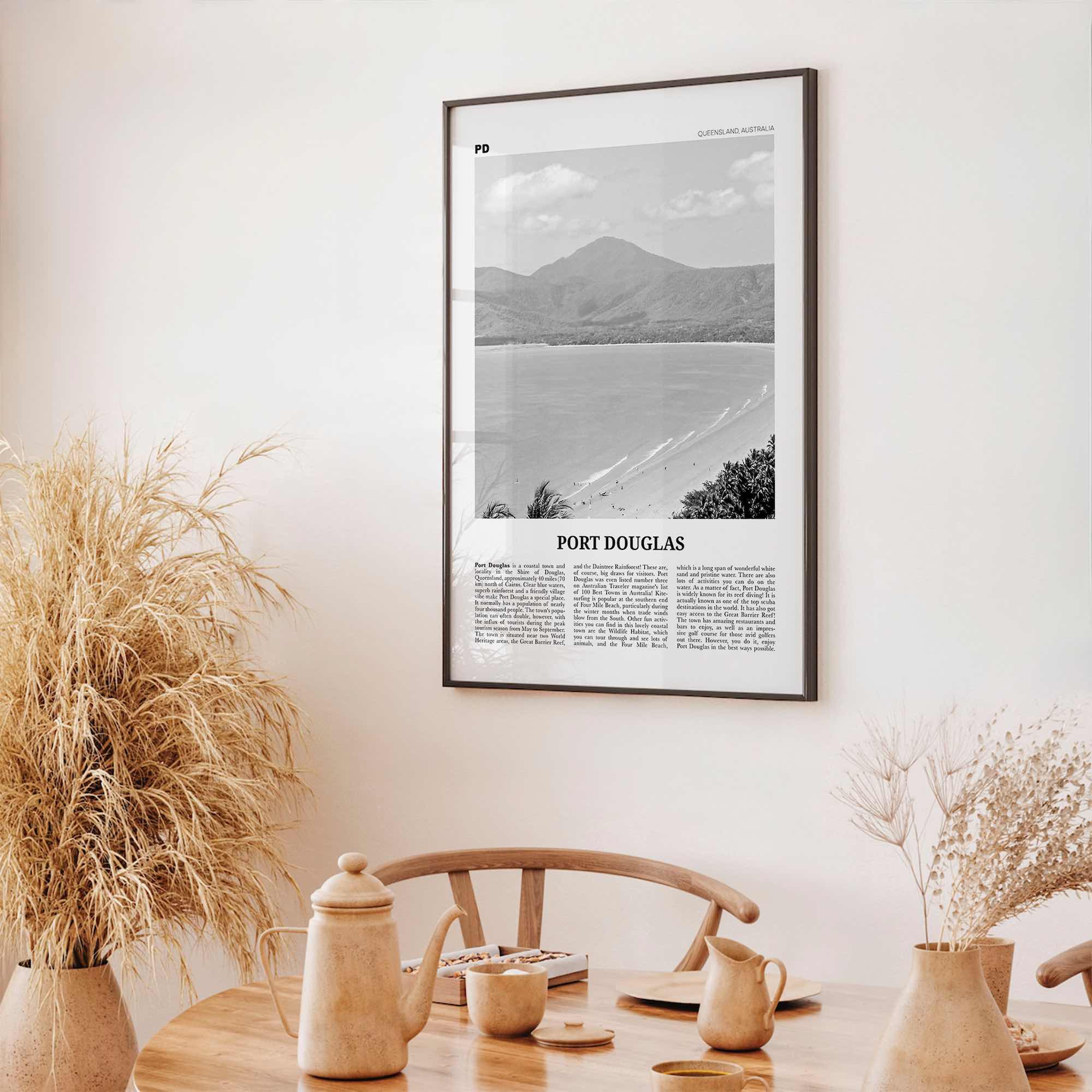 Port Douglas Print Black and White, Port Douglas Wall Art, Port Douglas Poster, Port Douglas Photo, Queensland, Australia