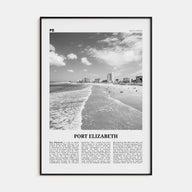 Port Elizabeth Travel B&W Poster