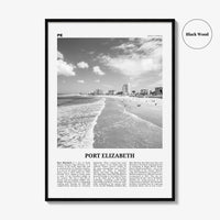Port Elizabeth Print Black and White, Port Elizabeth Wall Art, Port Elizabeth Poster, Port Elizabeth Photo, South Africa