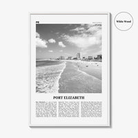 Port Elizabeth Print Black and White, Port Elizabeth Wall Art, Port Elizabeth Poster, Port Elizabeth Photo, South Africa