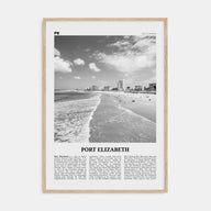 Port Elizabeth Travel B&W Poster