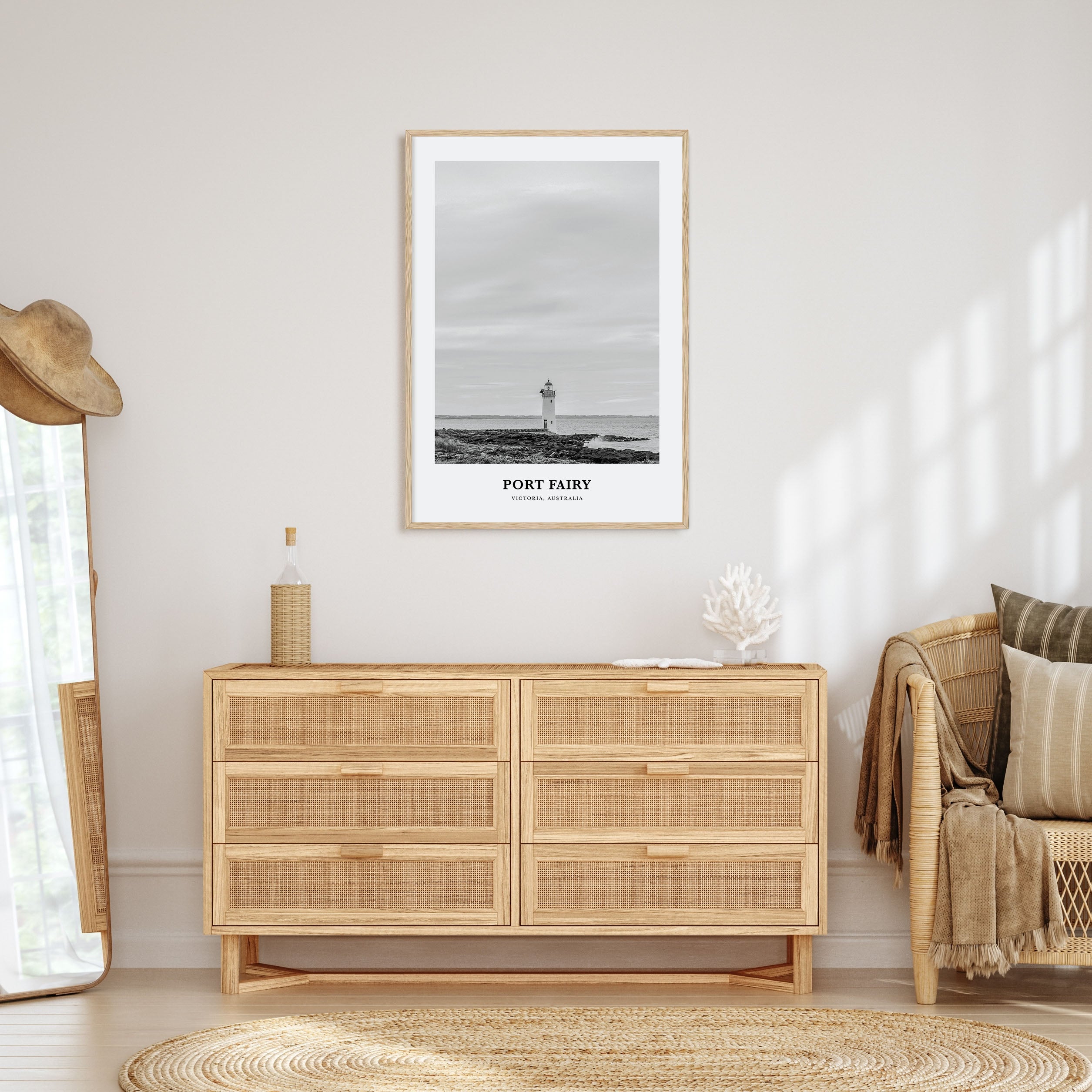 Port Fairy Portrait B&W Poster