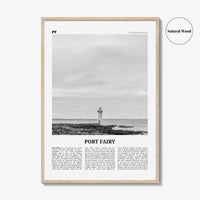 Port Fairy Print Black and White, Port Fairy Wall Art, Port Fairy Poster, Port Fairy Photo, Port Fairy Wall Décor, Victoria, Australia