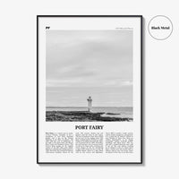 Port Fairy Print Black and White, Port Fairy Wall Art, Port Fairy Poster, Port Fairy Photo, Port Fairy Wall Décor, Victoria, Australia