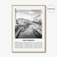 Port Grimaud Print Black and White, Port Grimaud Wall Art, Port Grimaud Poster, Port Grimaud Photo, Port Grimaud Map, France