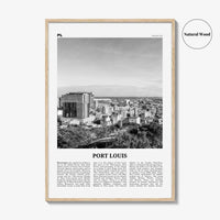 Port Louis Print Black and White, Port Louis Wall Art, Port Louis Poster, Port Louis Photo, Port Louis Wall Décor, Port Louis Map, Mauritius