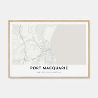 Port Macquarie Map Landscape Poster