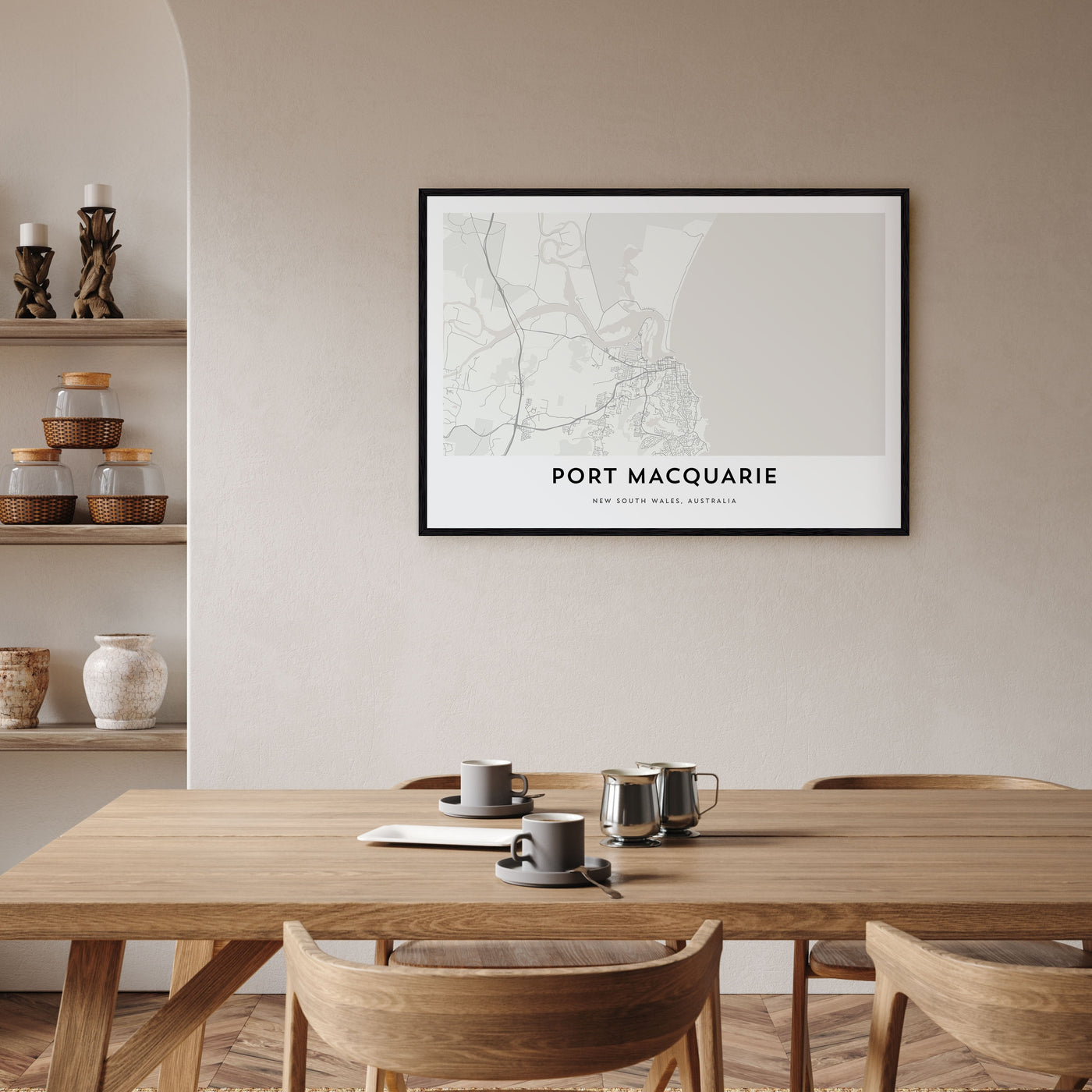 Port Macquarie Map Landscape Poster