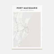 Port Macquarie Map Portrait Poster