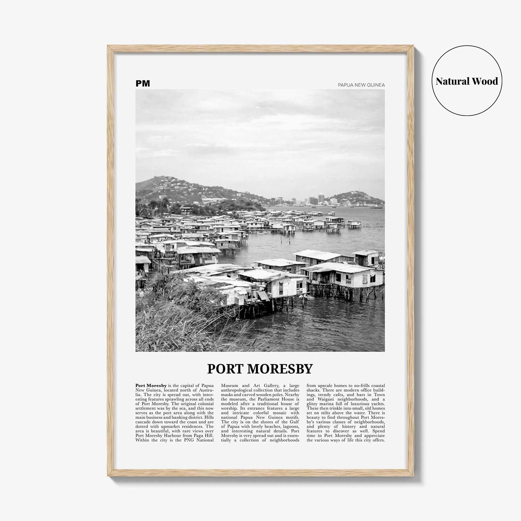 Port Moresby Print Black and White, Port Moresby Wall Art, Port Moresby Poster, Port Moresby Photo, Port Moresby Décor, Papua New Guinea