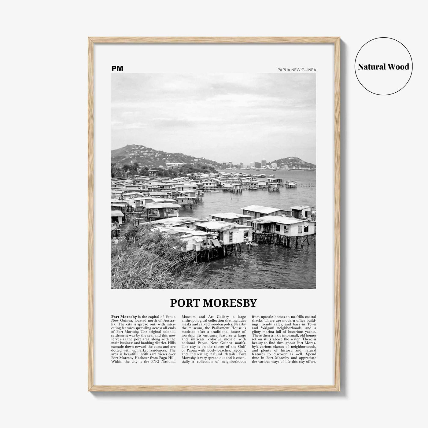 Port Moresby Print Black and White, Port Moresby Wall Art, Port Moresby Poster, Port Moresby Photo, Port Moresby Décor, Papua New Guinea